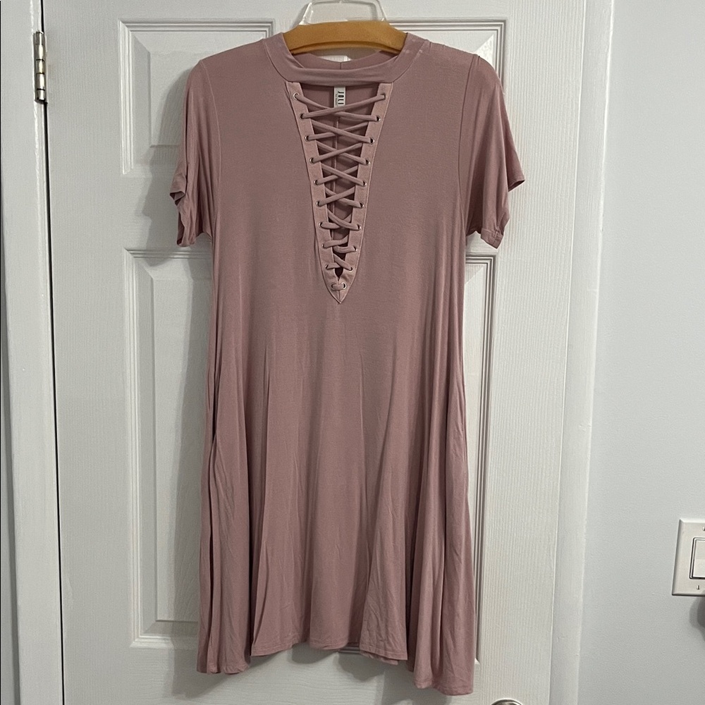 Lace-Up Pink Top